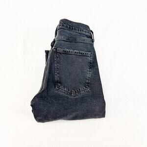 AGOLDE Toni Raw Hem Charcoal Black Denim Skinny Jeans A133D-3002 Size 25